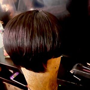 Black human hair wig